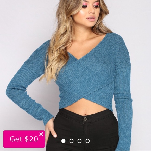 cropped wrap sweater